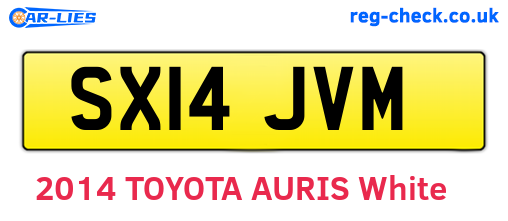 SX14JVM are the vehicle registration plates.