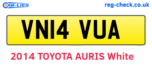 VN14VUA are the vehicle registration plates.