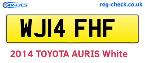WJ14FHF are the vehicle registration plates.