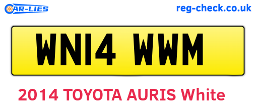 WN14WWM are the vehicle registration plates.