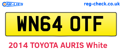WN64OTF are the vehicle registration plates.