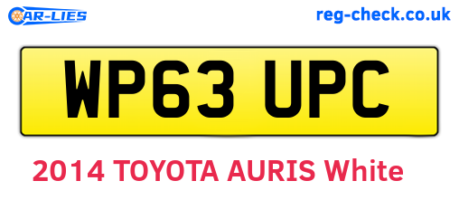 WP63UPC are the vehicle registration plates.