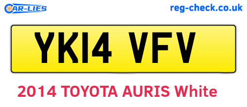 YK14VFV are the vehicle registration plates.