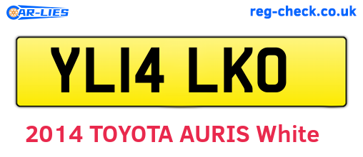 YL14LKO are the vehicle registration plates.