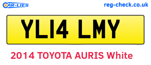 YL14LMY are the vehicle registration plates.