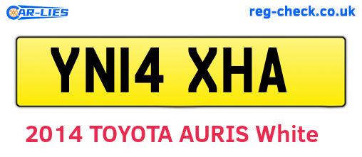YN14XHA are the vehicle registration plates.