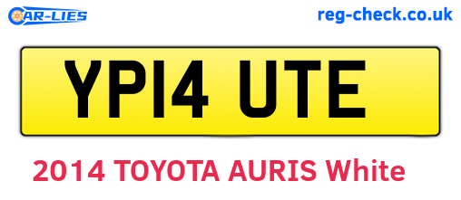 YP14UTE are the vehicle registration plates.