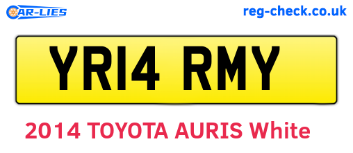YR14RMY are the vehicle registration plates.