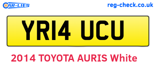 YR14UCU are the vehicle registration plates.