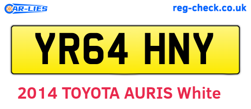 YR64HNY are the vehicle registration plates.