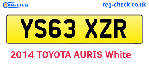 YS63XZR are the vehicle registration plates.