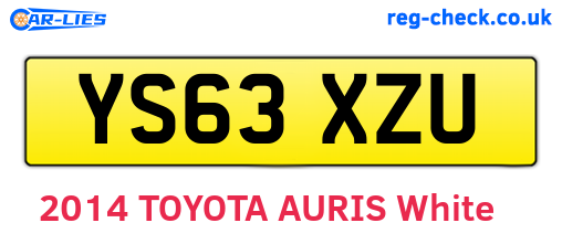 YS63XZU are the vehicle registration plates.