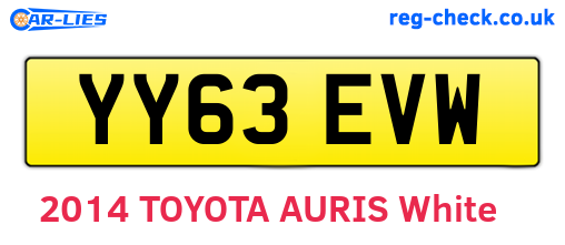 YY63EVW are the vehicle registration plates.