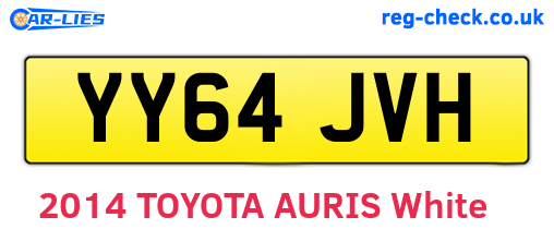 YY64JVH are the vehicle registration plates.
