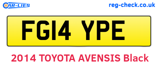FG14YPE are the vehicle registration plates.