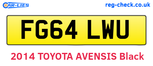 FG64LWU are the vehicle registration plates.