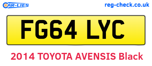 FG64LYC are the vehicle registration plates.