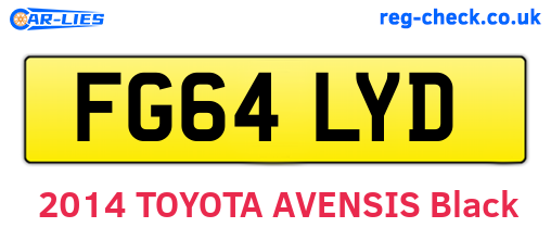 FG64LYD are the vehicle registration plates.