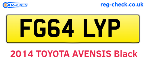 FG64LYP are the vehicle registration plates.