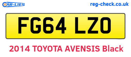 FG64LZO are the vehicle registration plates.