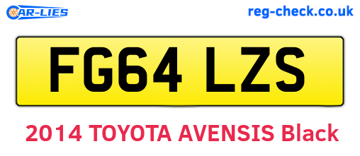 FG64LZS are the vehicle registration plates.