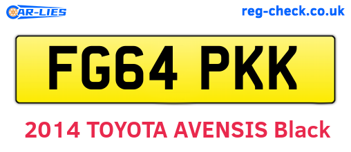 FG64PKK are the vehicle registration plates.