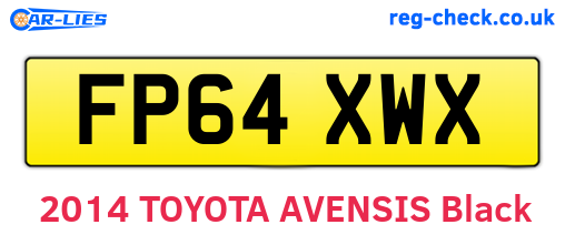 FP64XWX are the vehicle registration plates.