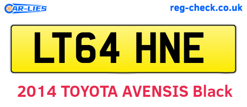 LT64HNE are the vehicle registration plates.