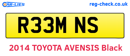 R33MNS are the vehicle registration plates.