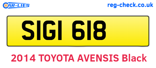 SIG1618 are the vehicle registration plates.