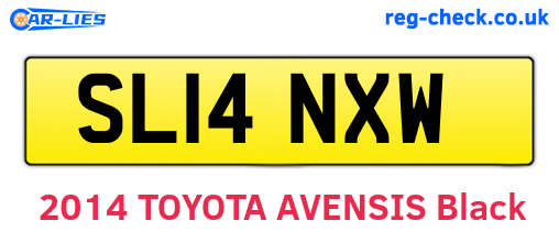 SL14NXW are the vehicle registration plates.