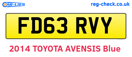 FD63RVY are the vehicle registration plates.