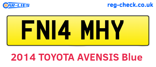 FN14MHY are the vehicle registration plates.