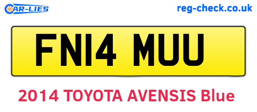 FN14MUU are the vehicle registration plates.