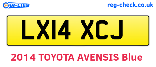 LX14XCJ are the vehicle registration plates.