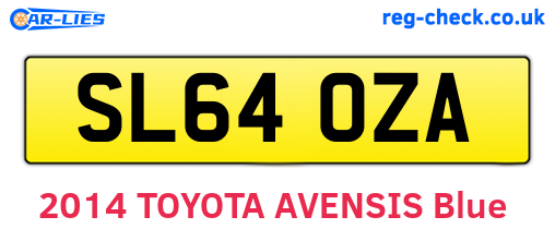 SL64OZA are the vehicle registration plates.