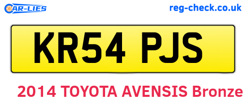 KR54PJS are the vehicle registration plates.