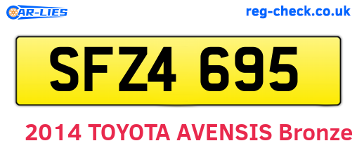 SFZ4695 are the vehicle registration plates.