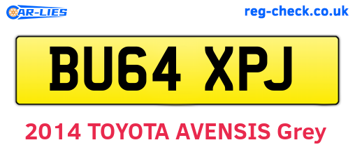 BU64XPJ are the vehicle registration plates.