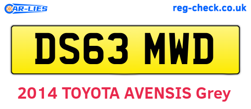 DS63MWD are the vehicle registration plates.