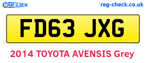 FD63JXG are the vehicle registration plates.