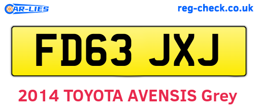 FD63JXJ are the vehicle registration plates.