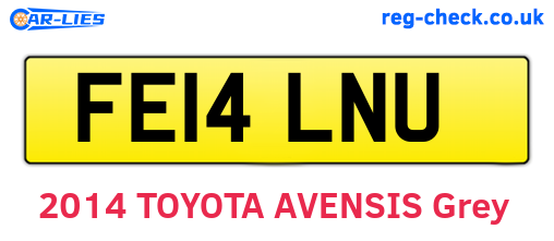 FE14LNU are the vehicle registration plates.