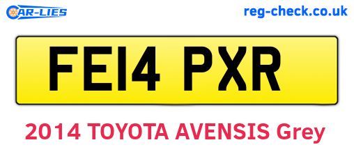 FE14PXR are the vehicle registration plates.