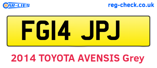 FG14JPJ are the vehicle registration plates.