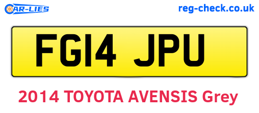 FG14JPU are the vehicle registration plates.