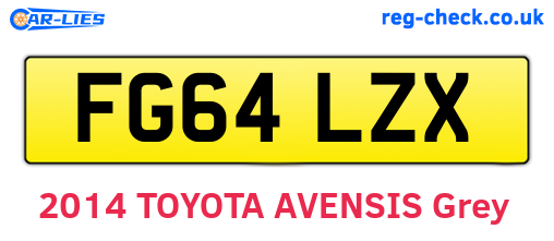 FG64LZX are the vehicle registration plates.