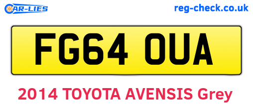 FG64OUA are the vehicle registration plates.