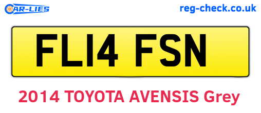 FL14FSN are the vehicle registration plates.