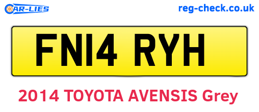 FN14RYH are the vehicle registration plates.